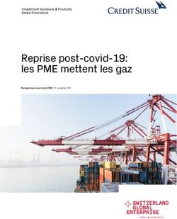 Reprise post-covid-19: les PME mettent les gaz - Investment Solutions & Products Swiss Economics - Credit Suisse