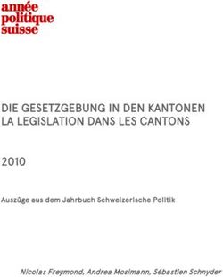 DIE GESETZGEBUNG IN DEN KANTONEN LA LEGISLATION DANS LES CANTONS - 2010 Auszüge aus dem Jahrbuch Schweizerische Politik Nicolas Freymond, Andrea ...