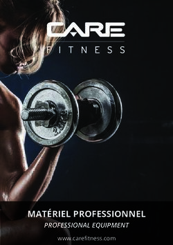 MATÉRIEL PROFESSIONNEL - PROFESSIONAL EQUIPMENT www.carefitness.com - Defis Sports