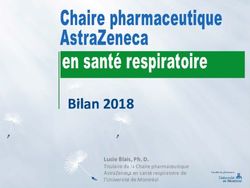 Bilan 2018 Lucie Blais, Ph. D - Titulaire de la Chaire pharmaceutique AstraZeneca en santé respiratoire de l'Université de Montréal ...