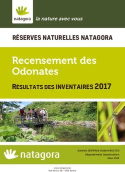 Recensement des Odonates - RÉSULTATS DES INVENTAIRES 2017 RÉSERVES NATURELLES NATAGORA - Recensements des Odonates ...