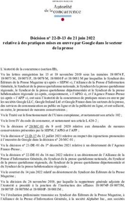 Relative à des pratiques mises en oeuvre par Google dans le secteur de la presse