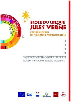 Dossier de sélection 2018-2019 - formation préparatoire aux arts du cirque - Cirque Jules Verne