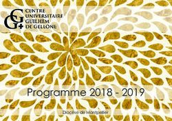 Programme 2018 2019 - Diocèse de Montpellier - centre universitaire guilhem de gellone