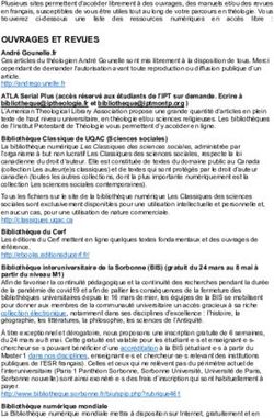 OUVRAGES ET REVUES - Institut Protestant de Théologie