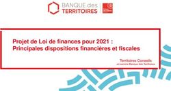Projet de Loi de finances pour 2021 : Principales dispositions financières et fiscales - Banque des Territoires