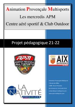 Projet pédagogique 21-22 - Animation Provençale Multisports - APM Multisports