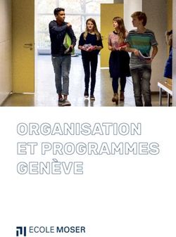 ORGANISATION ET PROGRAMMES GEN&Egrave;VE - Ecole Moser