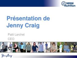 Présentation de Jenny Craig - CEO Patti Larchet - Nestlé