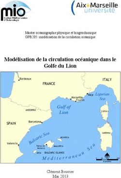 Modélisation de la circulation océanique dans le Golfe du Lion - Clément Bouvier Mai 2013
