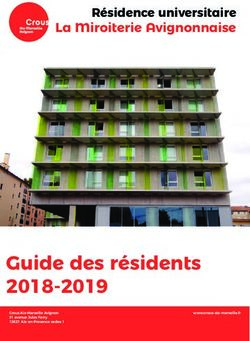 Guide des r&eacute;sidents 2018-2019 - La Miroiterie Avignonnaise R&eacute;sidence universitaire - Crous Aix Marseille Avignon