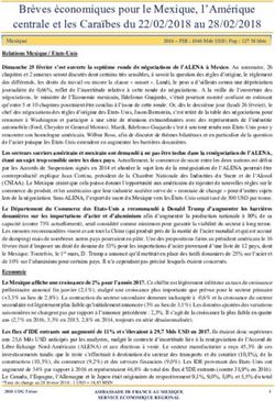 Br&egrave;ves &eacute;conomiques pour le Mexique, l'Am&eacute;rique centrale et les Cara&iuml;bes du 22/02/2018 au 28/02/2018
