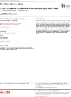 La lutte contre le racisme en l'absence de politique antiraciste Le cas du Québec (1990-2004) - Erudit.org