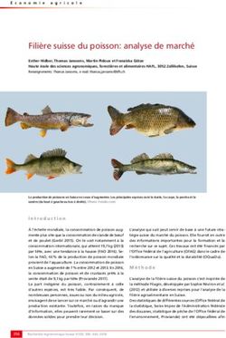 Fili&egrave;re suisse du poisson: analyse de march&eacute;