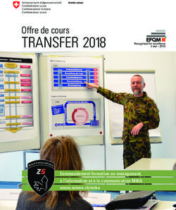 TRANSFER 2018 Offre de cours - Commandement formation au management, à l'information et à la communication MIKA www.armee.ch/mika - Admin.ch