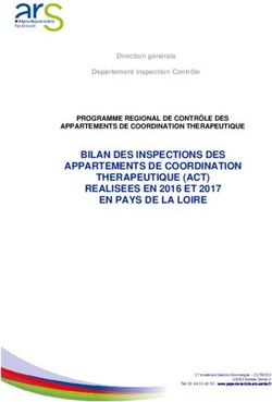 BILAN DES INSPECTIONS DES APPARTEMENTS DE COORDINATION THERAPEUTIQUE (ACT) REALISEES EN 2016 ET 2017 EN PAYS DE LA LOIRE