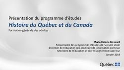 Histoire du Québec et du Canada - Présentation du programme d'études - Carrefour FGA