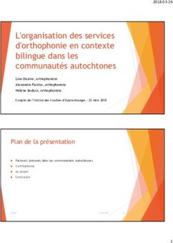 L'organisation des services d'orthophonie en contexte bilingue dans les communautés autochtones