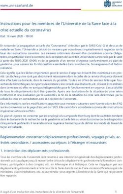 Instructions pour les membres de l'Université de la Sarre face à la crise actuelle du coronavirus