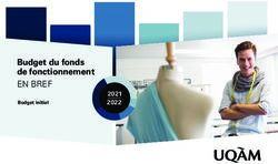Budget du fonds de fonctionnement - EN BREF 2021 2022 - D&eacute;veloppement de ...