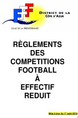 RÈGLEMENTS DES COMPETITIONS FOOTBALL À EFFECTIF REDUIT - Mise à jour du 1er août 2019