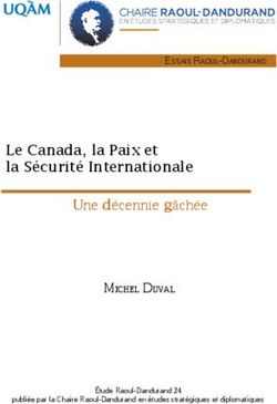 Le Canada, la Paix et la Sécurité Internationale - Une décennie gâchée Michel Duval