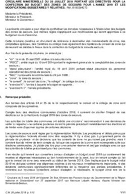 CIRCULAIRE MINISTERIELLE DU 26 JUILLET 2018 PORTANT LES DIRECTIVES POUR LA CONFECTION DU BUDGET DES ZONES DE SECOURS POUR L'ANNEE 2019 ET LES ...