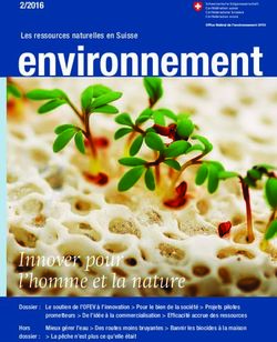 Environnement - Innover pour l'homme et la nature - Bundesamt für Umwelt