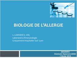 BIOLOGIE DE L'ALLERGIE - L. GARNIER/ S. VIEL Laboratoire d'Immunologie Groupement Hospitalier Sud -Lyon