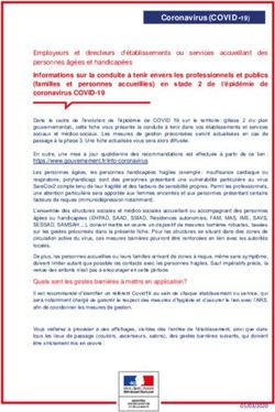 Informations sur la conduite à tenir envers les professionnels et publics (familles et personnes accueillies) en stade 2 de l'épidémie de ...