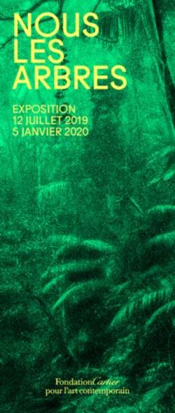 EXPOSITION 12 JUILLET 2019 5 JANVIER 2020 - Fondation Cartier