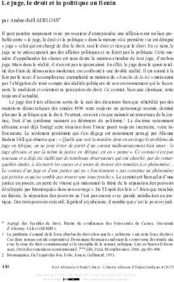 Le juge, le droit et la politique au Benin - Nomos eLibrary