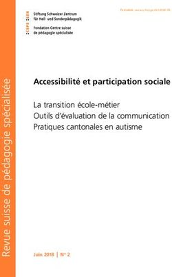 E Accessibilité et participation sociale La transition école-métier Outils d'évaluation de la communication Pratiques cantonales en autisme ...
