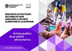 Achats publics de produits alimentaires - RENFORCER LES POLITIQUES SECTORIELLES POUR AMÉLIORER LA SÉCURITÉ ALIMENTAIRE ET LA NUTRITION