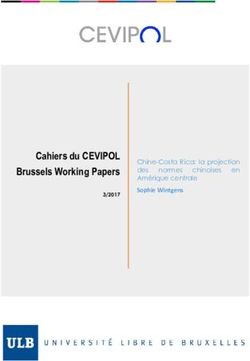 Cahiers du CEVIPOL Brussels Working Papers - Chine-Costa Rica: la projection des normes chinoises en Amérique centrale Sophie Wintgens - ULB