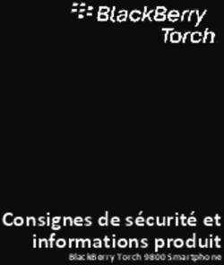 Consignes de sécurité et informations produit