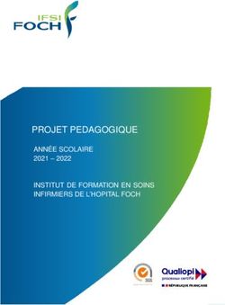 PROJET PEDAGOGIQUE ANNÉE SCOLAIRE 2021 - 2022 INSTITUT DE FORMATION EN SOINS INFIRMIERS DE L'HOPITAL FOCH - Hôpital Foch