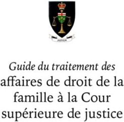 Affaires de droit de la famille à la Cour supérieure de justice - Guide du traitement des