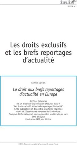 Les droits exclusifs et les brefs reportages d'actualité - locales.tv