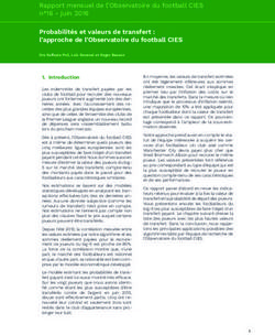 Probabilités et valeurs de transfert : l'approche de l'Observatoire du football CIES - CIES Football Observatory
