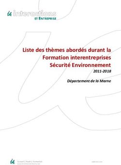 Liste des thèmes abordés durant la Formation interentreprises Sécurité Environnement - 2011-2018 Département de la Marne