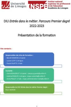 DIU Entr&eacute;e dans le m&eacute;tier. Parcours Premier degr&eacute; 2022-2023 Pr&eacute;sentation de la formation