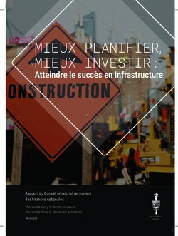 MIEUX PLANIFIER MIEUX INVESTIR: Atteindre le succès en infrastructure - Rapport du Comité sénatorial permanent des finances nationales - Senate ...