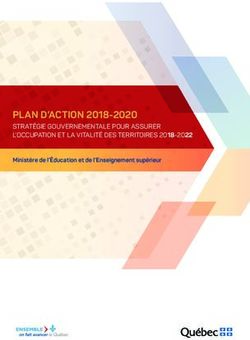 PLAN D'ACTION 2018-2020 - STRATÉGIE GOUVERNEMENTALE POUR ASSURER L'OCCUPATION ET LA VITALITÉ DES TERRITOIRES 2018-2022