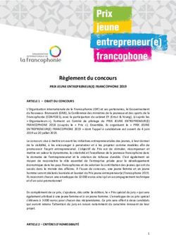 Règlement du concours - La jeunesse francophone