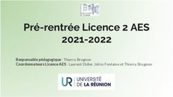 Pré-rentrée Licence 2 AES 2021-2022 - Responsable pédagogique : Thierry Brugnon Coordonnateurs Licence AES : Laurent Didier, Idriss Fontaine et ...