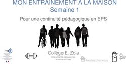 MON ENTRAINEMENT A LA MAISON - Semaine 1 Pour une continuité pédagogique en EPS - Collège E. Zola - Collège Emile Zola de Choisy ...