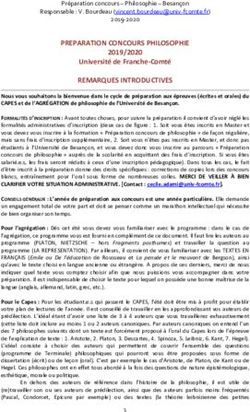 PREPARATION CONCOURS PHILOSOPHIE - 2019/2020 Université de Franche-Comté - LOGIQUES DE L'AGIR