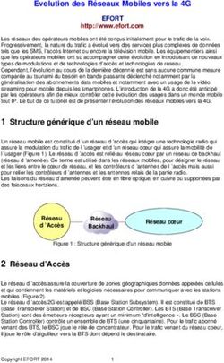 Evolution des Réseaux Mobiles vers la 4G