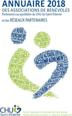 ANNUAIRE 2018 DES ASSOCIATIONS DE BÉNÉVOLES - et des RÉSEAUX PARTENAIRES Partenaires au quo dien du CHU de Saint-É enne - CHU de St-Etienne